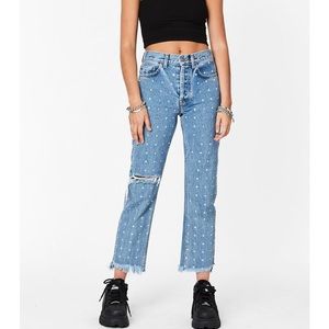 Carmar Denim “Emilia” All-Over Rhinestone Jeans